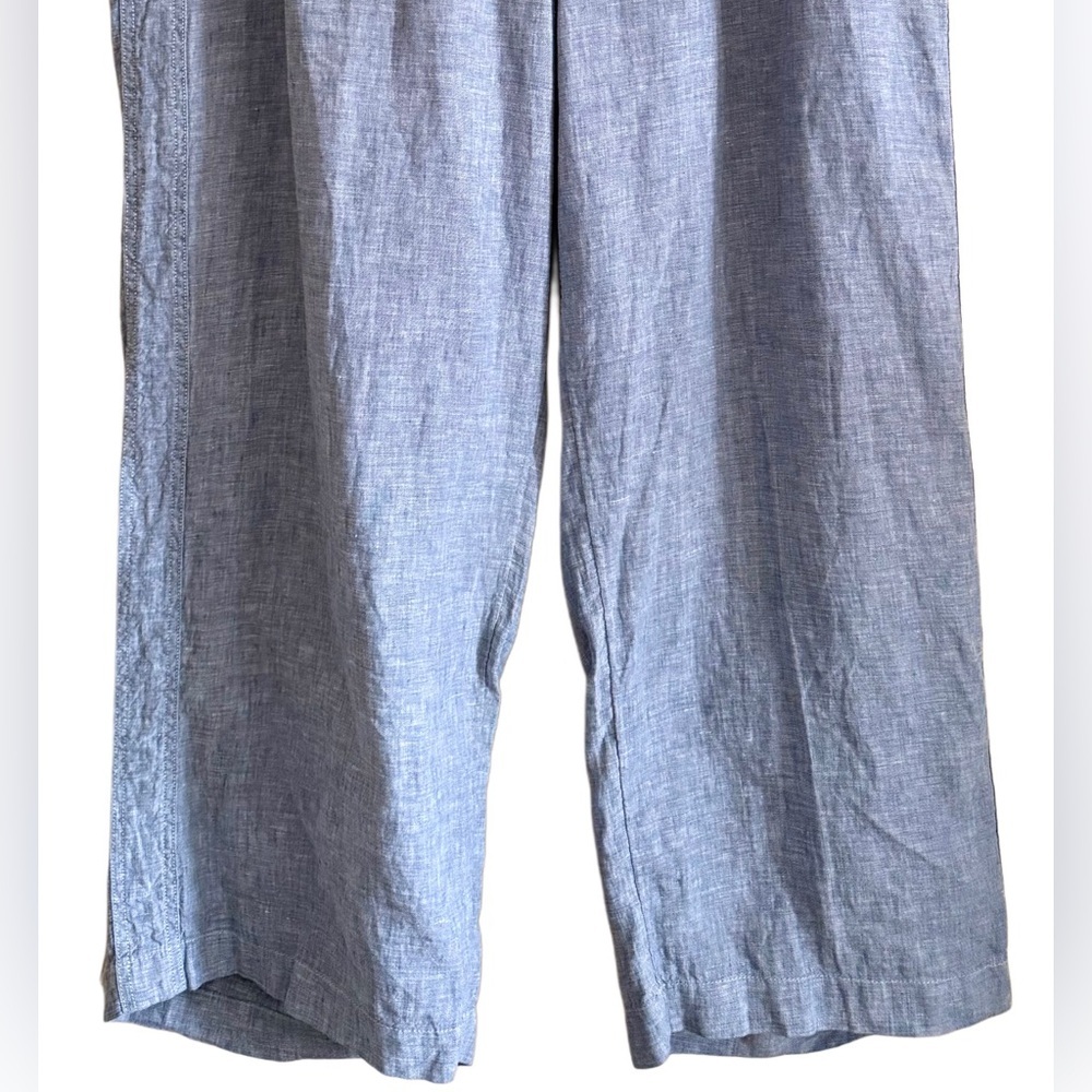 ATHLETA 100% Linen Comfy Lightweight Casual Wide-Leg Pull-On Cabo Pants Size 20 - Picture 4 of 8